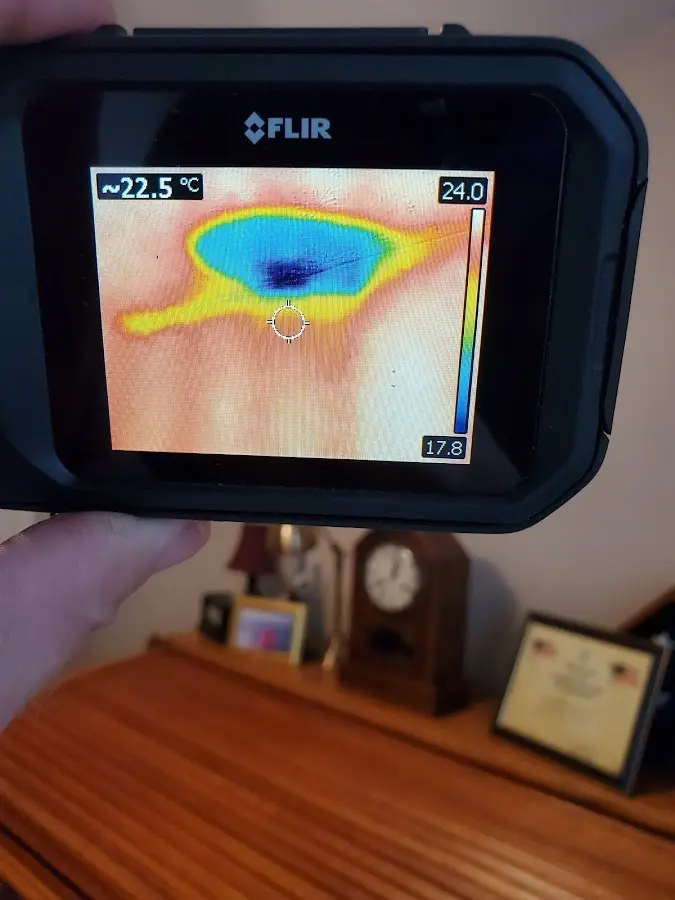Thermal imaging inspection for water damage in Oradell