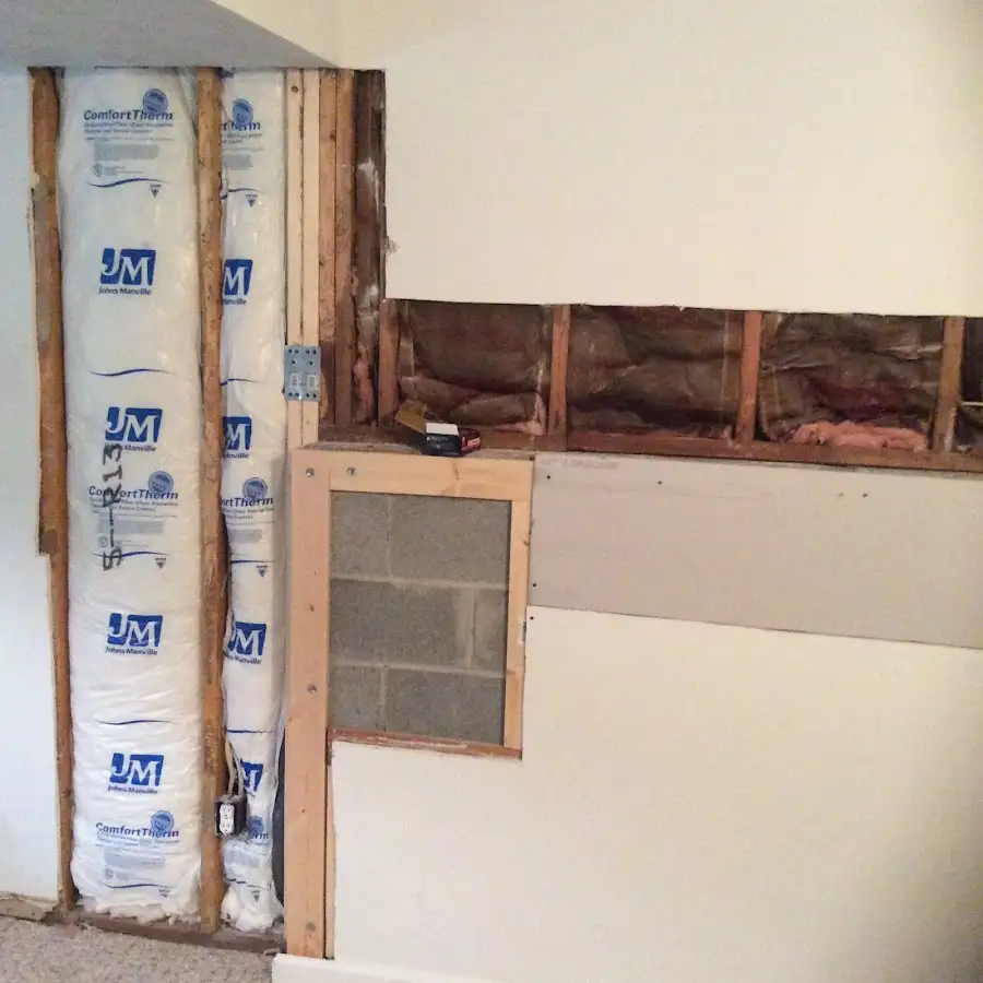 Wall insulation replacement during Structural Drying in Oradell